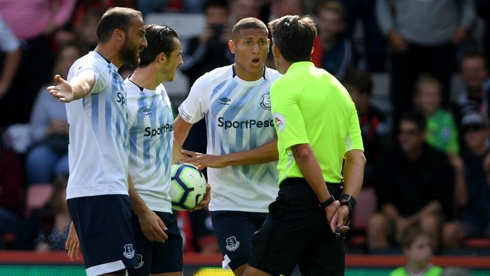 Richarlison saw red against Bournemouth. GOAL