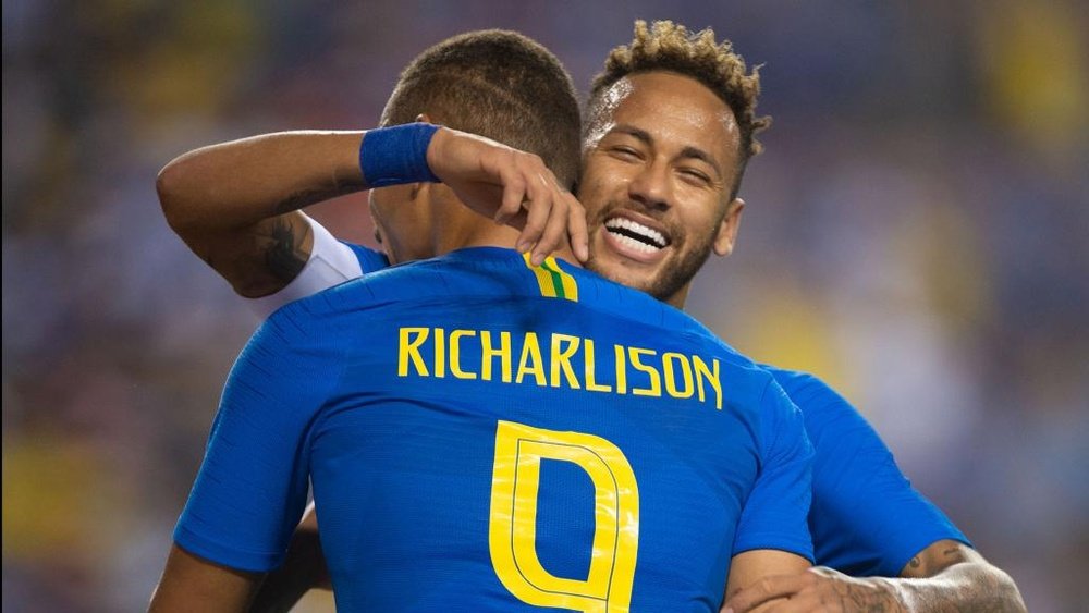 Richarlison Neymar Brazil El Salvador Friendly. Goal