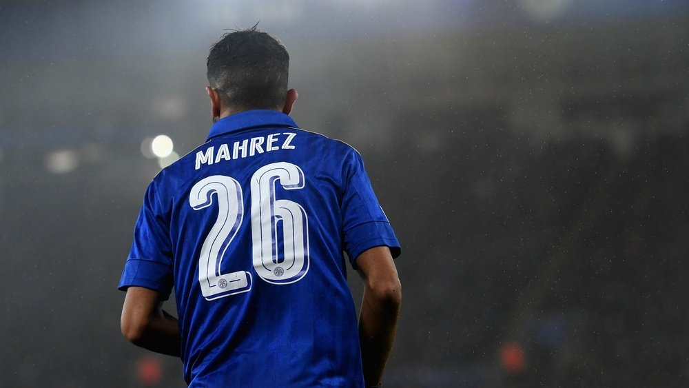 Riyad Mahrez, lors d'un match de Premier League avec Leicester City. AFP