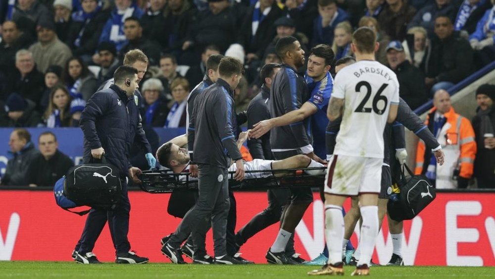 Brady was taken to hospital after suffering a serious injury. Goal