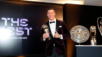 Robert Lewandowski is one of the candidates to win The Best award. AFP