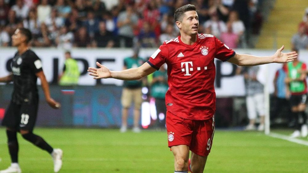 Lewandoswki plundered a hat-trick. GOAL