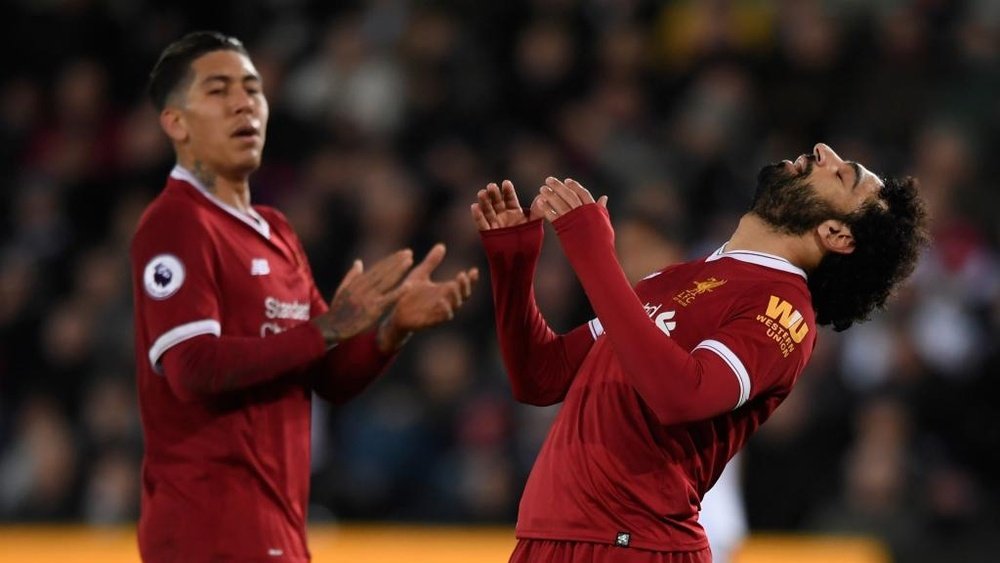 Roberto Firmino, Mohamed Salah, Liverpool. GOAL