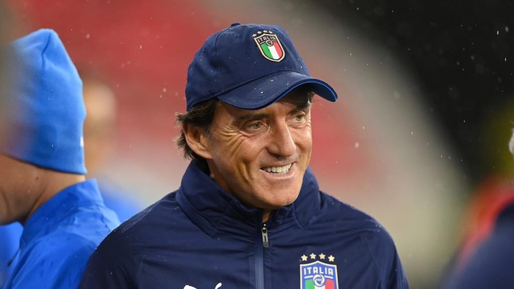 Mancini pleased for former team-mate Rossi as Italy face Hungary in crunch Nations League clash. AFP