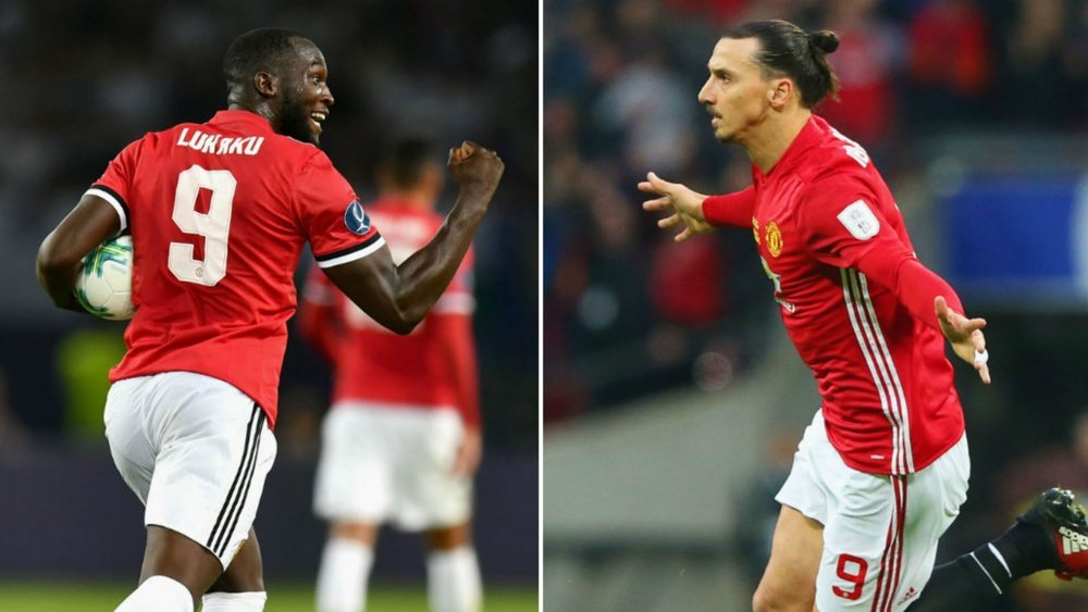 Romelu Lukaku et Zlatan Ibrahimovic, Manchester United. GOAL