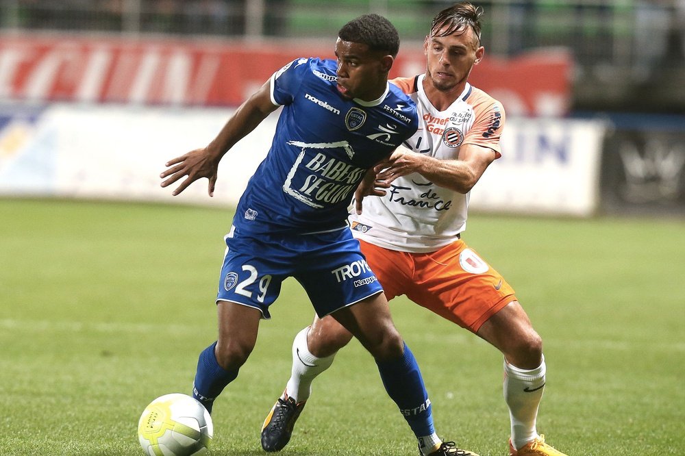 Samuel Grandsir, qui fêtera ce samedi son 9ème match de L1 avec l'Estac. Goal