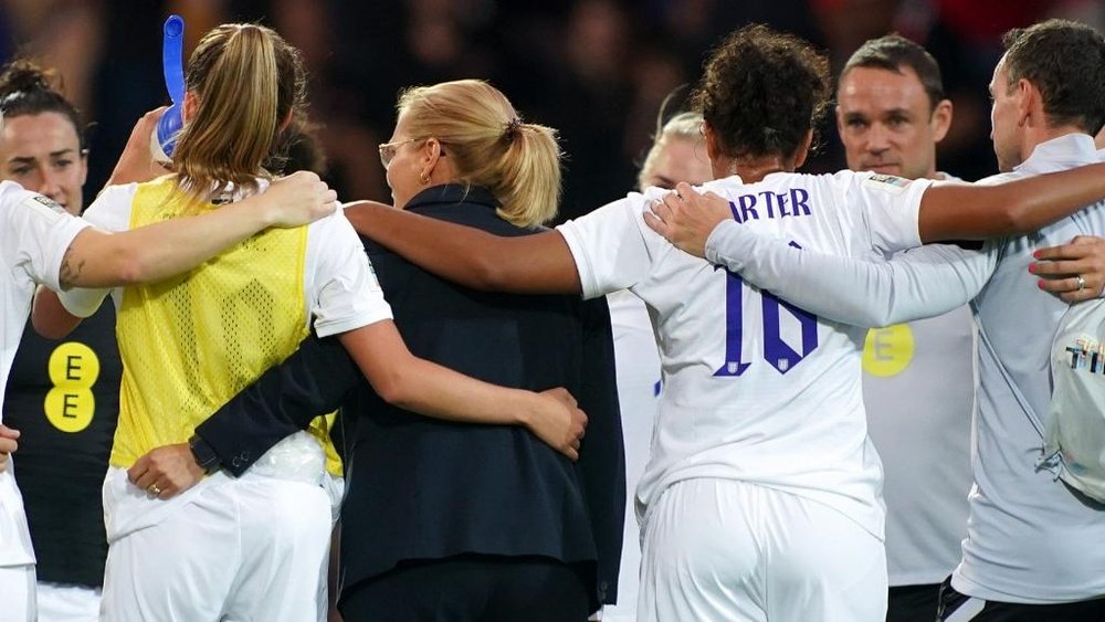 Sarina Wiegman was delighted her team qualified for the World Cup. AFP