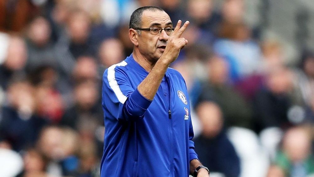 Sarri believes his side have some way to go to match Liverpool. GOAL