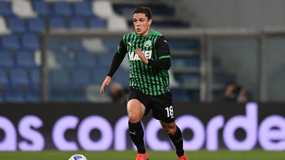 Sassuolo's Giacomo Raspadori could make his Italy debut. GOAL