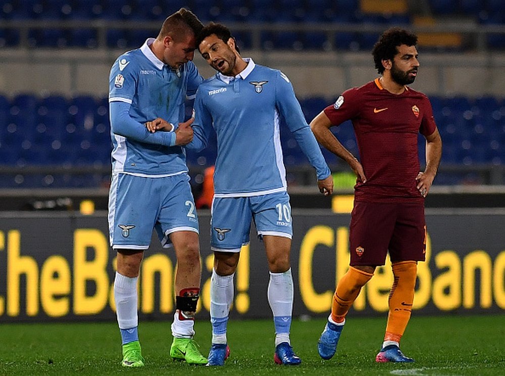 Sergej Milinkovic-Savic ert Mohamed Salah, Lazio - Roma. GOAL