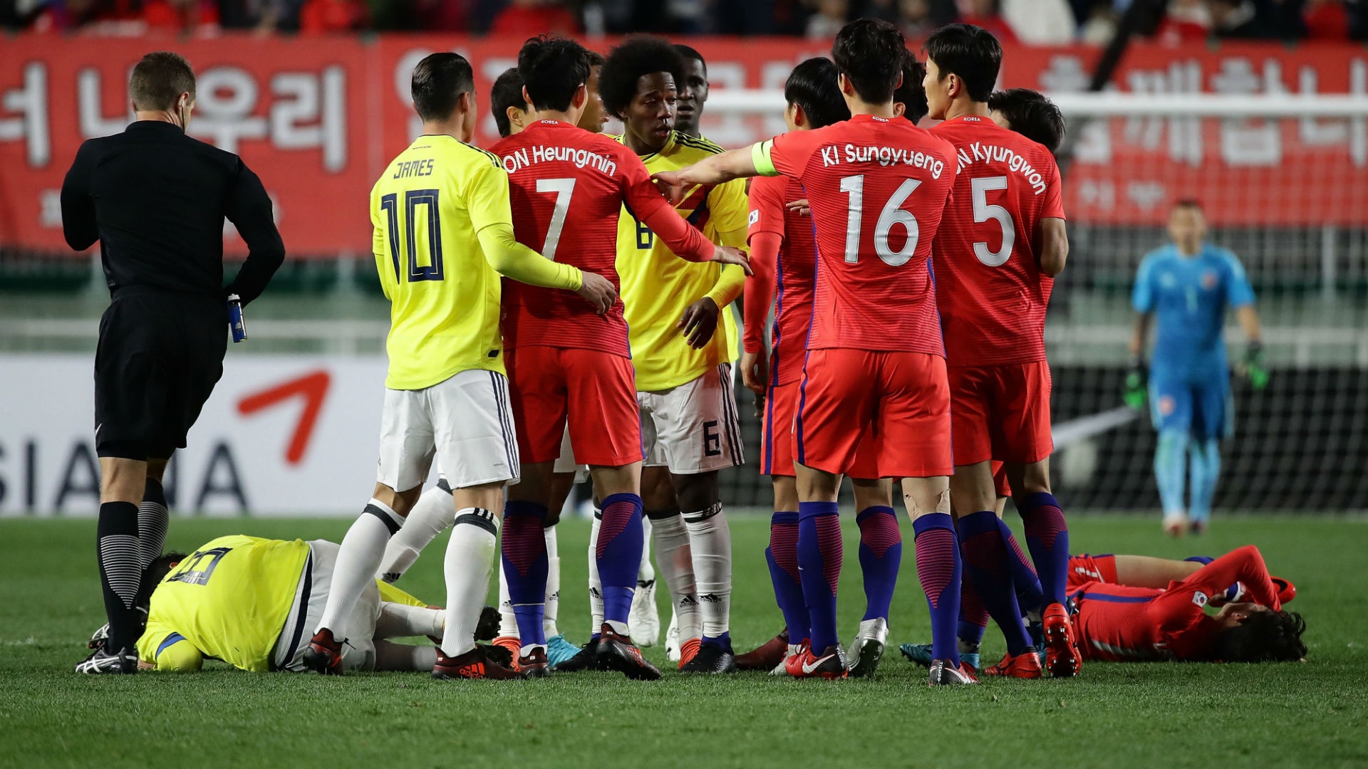 South Korea's impressive 2-1 victory was overshadowed by a racist incident. AFP