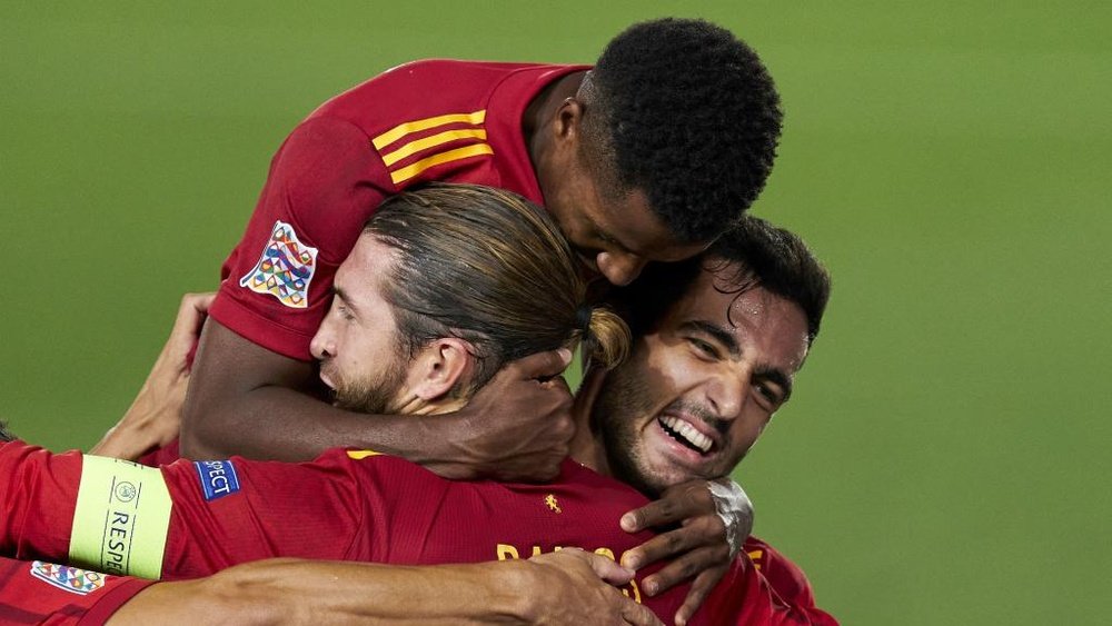 Ansu Fati scored as Spain won 4-0 against Ukraine in Madrid. GOAL