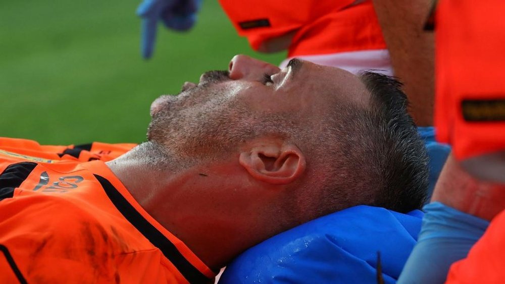 Sorrentino was injured in a collision with Ronaldo. GOAL