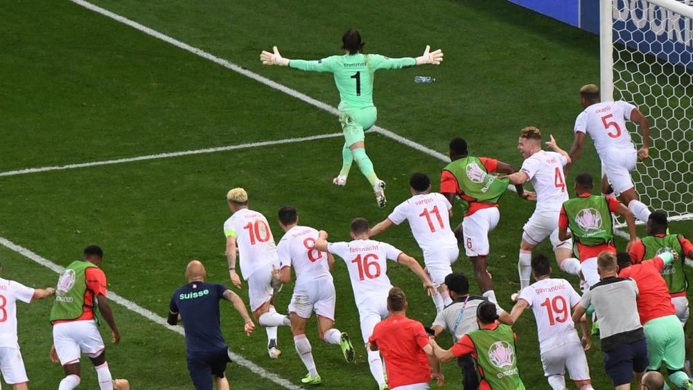 Switzerland made it through to the quarter-finals after beating France on penalties. GOAL