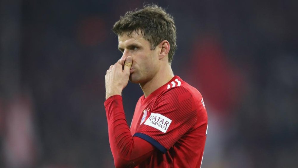 Muller could miss Bayern's last-16 clash as a result of his red card. GOAL