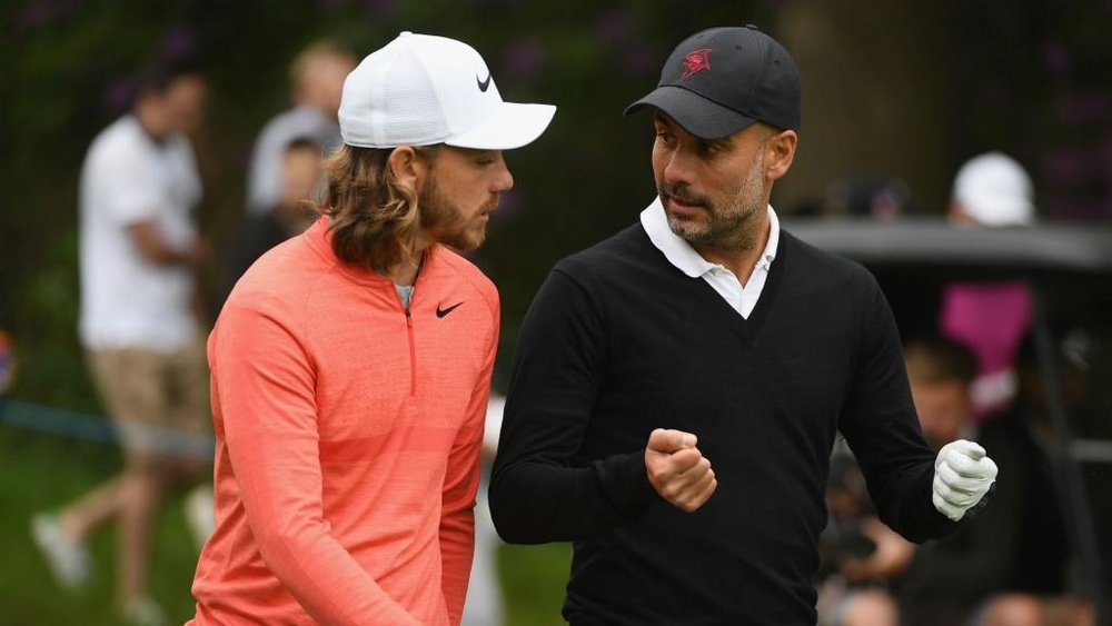 Golfer Tommy Fleetwood is impressed with Guardiola's passion for the sport. GOAL