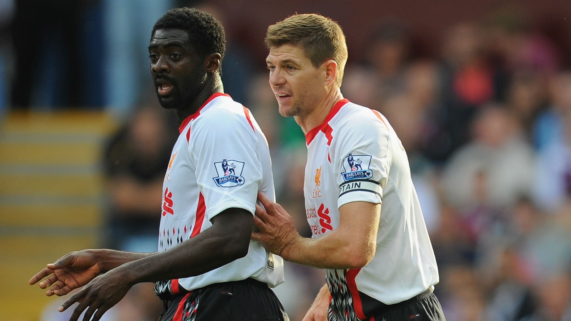 Former Liverpool team-mates Kolo Toure and Steven Gerrard. Goal