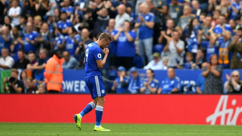 Vardy received a red card in the Premier League match against Wolves. Goal