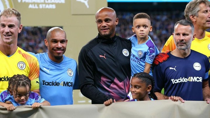 Neville nightmare, silky Scholes and AWOL Balotelli? The best of Vincent Kompany's testimonial