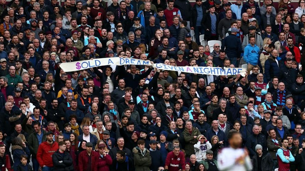 West Ham fans invaded the pitch. GOAL