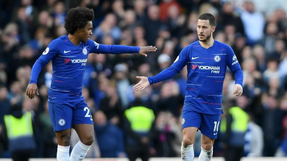 Willian would be sad to see Hazard leave Chelsea. Goal