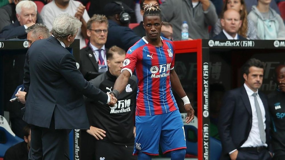Zaha was given a warm reception by the home crowd. GOAL