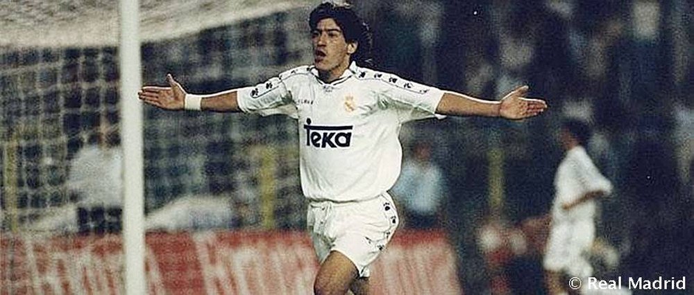 Zamorano marcó una respetable cifra de goles como jugador del Madrid. RealMadrid